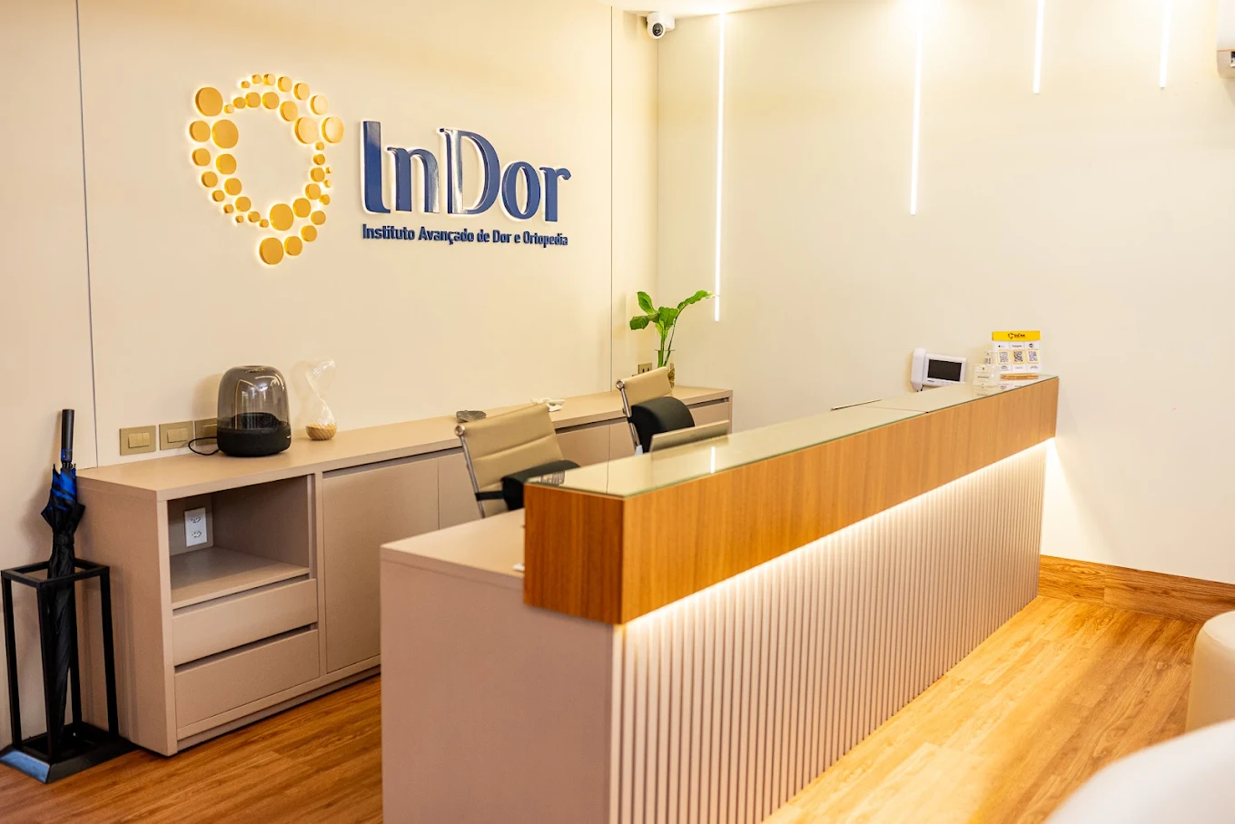 Fachada da clínica ou sala de espera